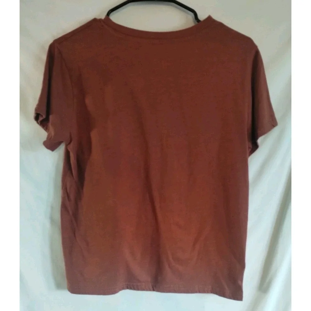 Shein Burnt Orange Sunflower Inspirational Tee Size Size Medium - Picture 3 of 4